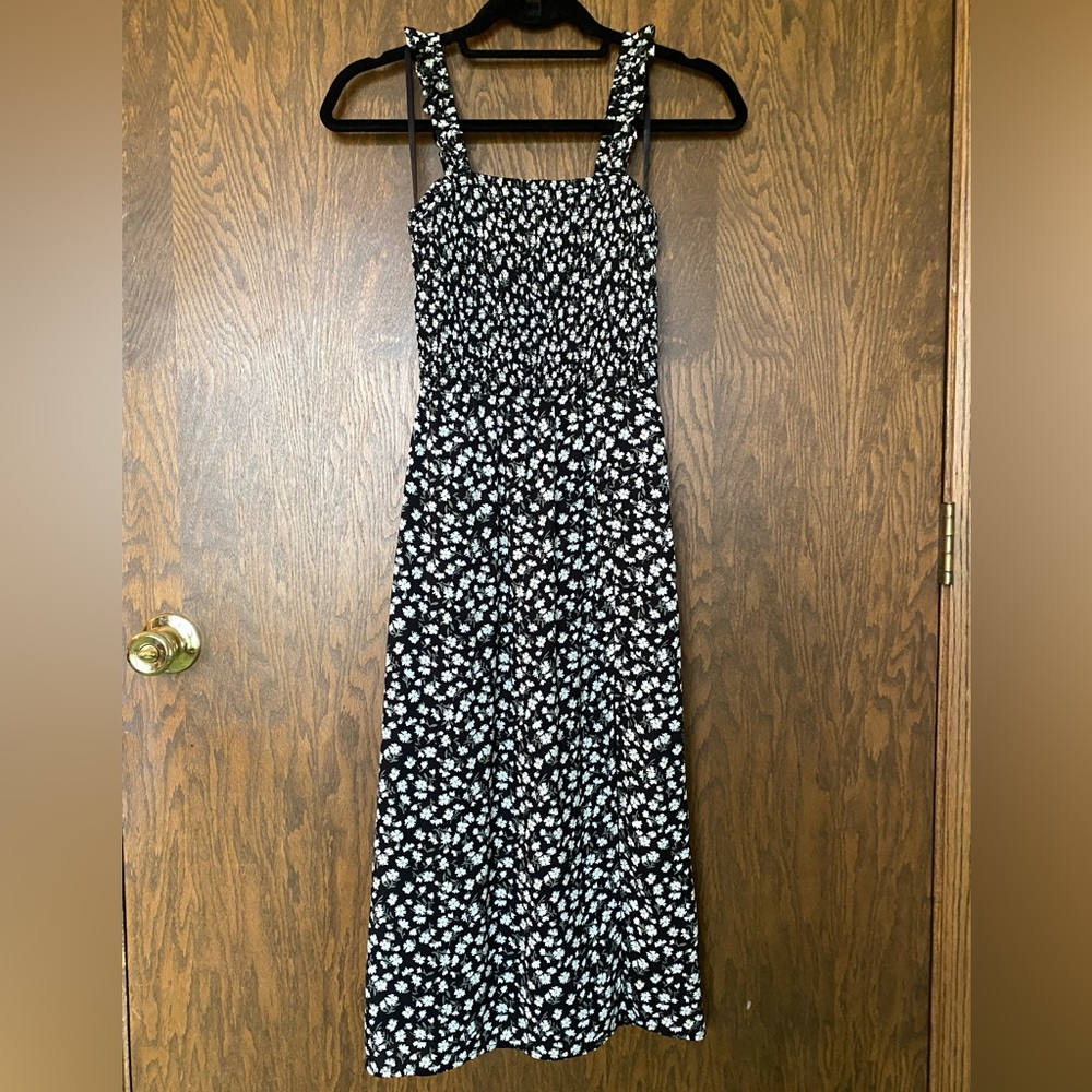 Abercrombie & Fitch ruffle strap midi dress XS PETITE, NWT